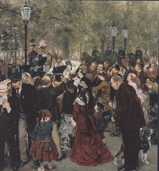 Adolph von Menzel Abreise Konig Wilhelms I Sweden oil painting art